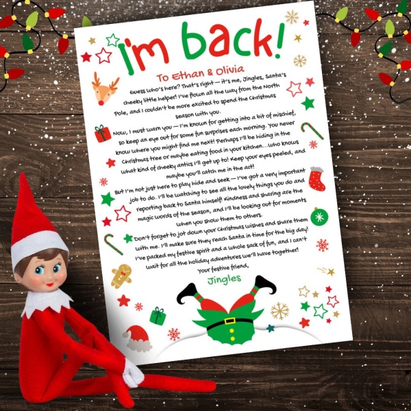 Personalised Elf on the Shelf Letter